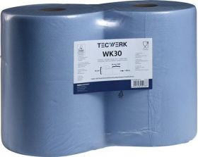 Putztuch WK 30 L.ca.360 mmxB.ca.380mm blau 3-lagig,volumengeprägt TECWERK - VPE: 2