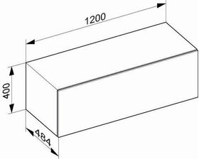 Keuco Sideboard EDITION 90 1200x400x485mm Strukturlack weiß KEUCO