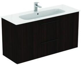 IDS Waschtisch/Möbel-Paket i.life A 120cm, Griff Schwarz Coffee Oak IDEAL STANDARD