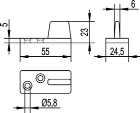 Führungsgleiter 214 Ku.weiß HLT HELM - VPE: 10