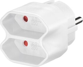 Steckdosenadapter, Weiß- VPE: 1
