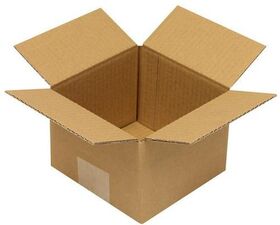 Faltkarton 1-wellig Maße 140x140x100mm Qualität 1.10 B braun TRANSPAK - VPE: 50