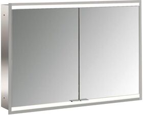 Emco LED-Lichtsp.schr. PRIME 2 FACELIFT UP 1000x730mm 2-türig aluminium/weiß EMCO