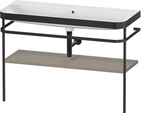 Duravit Waschtischset HAPPY D.2 PLUS 1175x490mm o HL steingrau seidenmatt