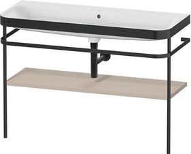 Duravit Waschtischset HAPPY D.2 PLUS 1175x490mm o Hahnloch taupe seidenmatt