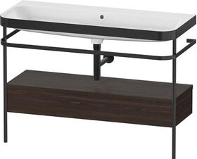 Duravit Waschtischset HAPPY D.2 PLUS 1175x490mm o Hahnloch nussbaum gebürstet