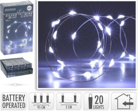LED Lichterkette Silberdraht20 - 36 VPE