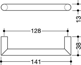 Möbelgriff 562.13.96 PA 99 reinweiß 96mm D.13mm HEWI