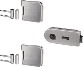 Glastürbeschlag STUDIO Rondo/OFFICE Junior LM silber elox.UV Drückerf.vorn