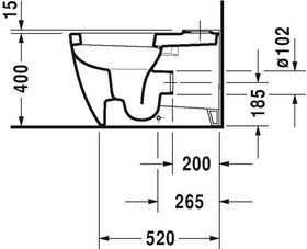 Duravit Stand-WC-Kombi ME by Starck tief, 370x650mm weiß WG
