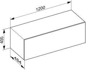 Keuco Abdeckplatte EDITION 90 1202x6x486mm f Sideboard 1200mm schiefer KEUCO