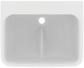 IDS Hygiene-Waschtisch CONTOUR 21 Plus m Finne o HL antibakteriell 600mm weiß IDEAL STANDARD