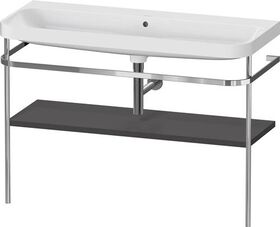 Duravit Waschtischset HAPPY D.2 PLUS 1175x490mm o Hahnloch graphit supermatt