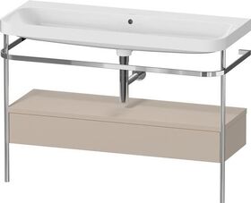Duravit Waschtischset HAPPY D.2 PLUS 1175x490mm o Hahnloch taupe seidenmatt