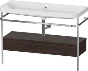 Duravit Waschtischset HAPPY D.2 PLUS 1175x490mm o Hahnloch nussbaum gebürstet