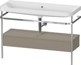 Duravit Waschtischset HAPPY D.2 PLUS 1175x490mm o HL steingrau seidenmatt