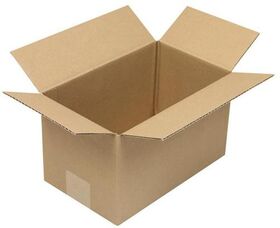 Faltkarton 1-wellig Höhenrillung Maße250x150x150mm Qualität1.20 B braun TRANSPAK - VPE: 50