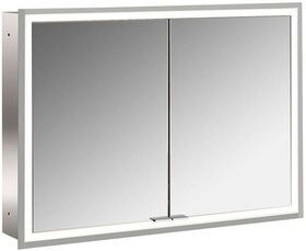 Emco LED-Lichtsp.schr. PRIME FACELIFT UP 1000x730mm 2-türig aluminium/spiegel EMCO