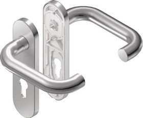 Kurzschildgarnitur Rondo K1.0/H1.0 VA EST PZ rd Wechselgrt.BKS