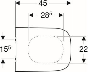 Geberit WC-Sitz SMYLE Square ohne Absenkautomatik weiß