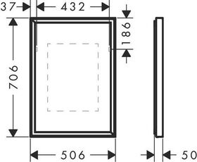 HG Spiegel Xarita E IR-Sensor, mattweiß 500x700x50mm, 46 W