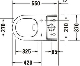 Duravit StdWC Kombi Soleil by Starck rimless 370x650mm weiß