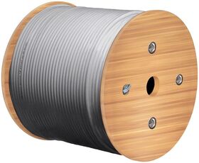 CAT 6A Netzwerkkabel, S/FTP (PiMF), grau, 305m- VPE: 1