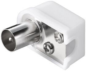 Koax-Winkelstecker mit Schraubbefestigung, slim- VPE: 10