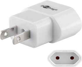 Reiseadapter Eurostecker auf USA/Japan, weiß- VPE: 1