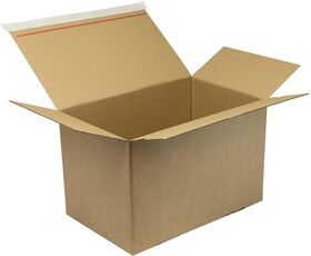 Automatikkarton 1-wellig Automatikboden Maße 400x260x250mm SK B4 Q.1.3B braun - VPE: 20