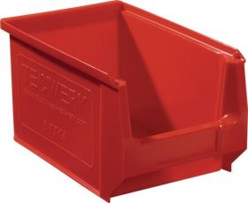 Sichtlagerkasten L230/200xB150xH130mm PE rot TECWERK