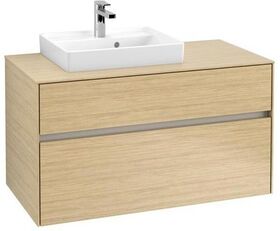 V&B Waschtischunterschrank COLLARO 100x54,8x50cm WT li m LED-B. Nordic Oak