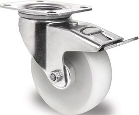 Lenkrolle D.100mm Trgf.150kg m.Festst.PA 105x80mm PROMAT