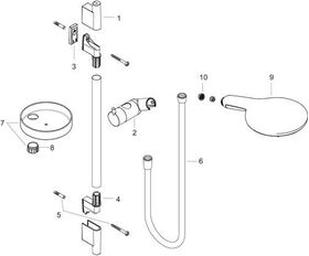Brauseset RAINDANCE SELECT S 150 3jet Bsta Unica'S Puro 900mm weiß/chrom