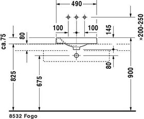Duravit Aufsatzbecken ARCHITEC o ÜL m HLB 500x500mm geschli 1 HL li we