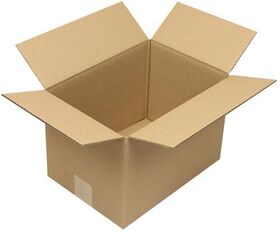 Faltkarton 1-wellig Höhenrillung Maße 300x300x300 mm Qualität 1.20 B braun - VPE: 25
