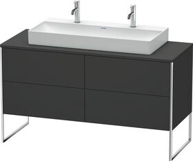 Duravit Waschtischunterbau XSQUARE 778x1400x548mm graphit supermatt