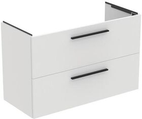 IDS Waschtisch/Möbel-Paket i.life A 100cm, Griff Schwarz weiß matt IDEAL STANDARD