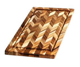 TEAKHAUS  Schneidbrett L Herringbone
