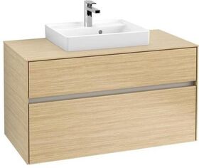 V&B Waschtischunterschrank COLLARO 100x54,8x50cm WT mttg m LED-B. No Oak