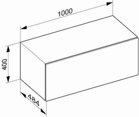 Keuco Sideboard EDITION 90 1000x400x485mm Eiche dunkelgrau KEUCO