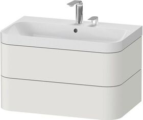 Duravit WTU HAPPY D.2 PLUS 775x490mm m UB 2 HL No weiß seidenmatt