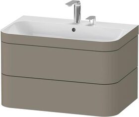Duravit WTU HAPPY D.2 PLUS 775x490mm m UB 2 HL steingrau seidenmatt