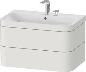 Duravit WTU HAPPY D.2 PLUS 775x490mm m UB 2 HL No weiß seidenmatt