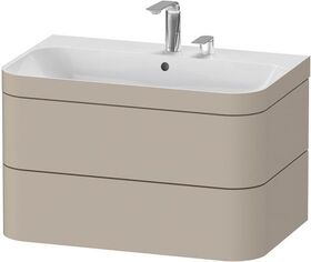 Duravit WTU HAPPY D.2 PLUS 775x490mm m UB 2 HL taupe seidenmatt