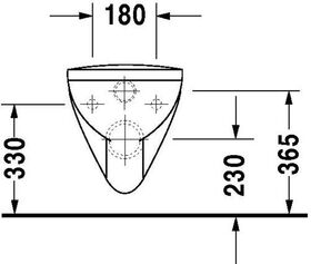 Duravit Wand-WC ARCHITEC VITAL tief, 350x700mm, barrierefrei weiß