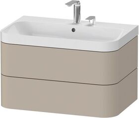 Duravit WTU HAPPY D.2 PLUS 775x490mm m UB 2 HL taupe seidenmatt