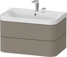 Duravit WTU HAPPY D.2 PLUS 775x490mm m UB 2 HL steingrau seidenmatt