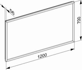 Keuco Kristallspiegel EDITION 90 vc 1200x700x56mm KEUCO
