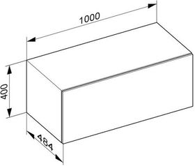 Keuco Abdeckplatte EDITION 90 1002x6x486mm f Sideboard 1000mm KEUCO
